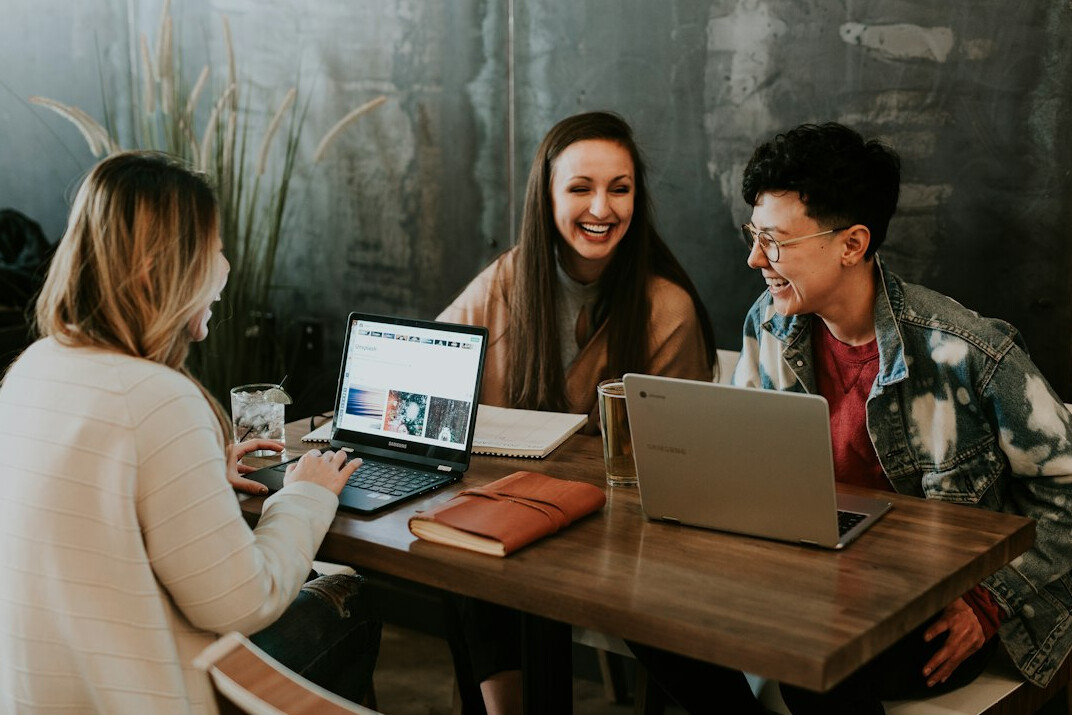happy team collaboration