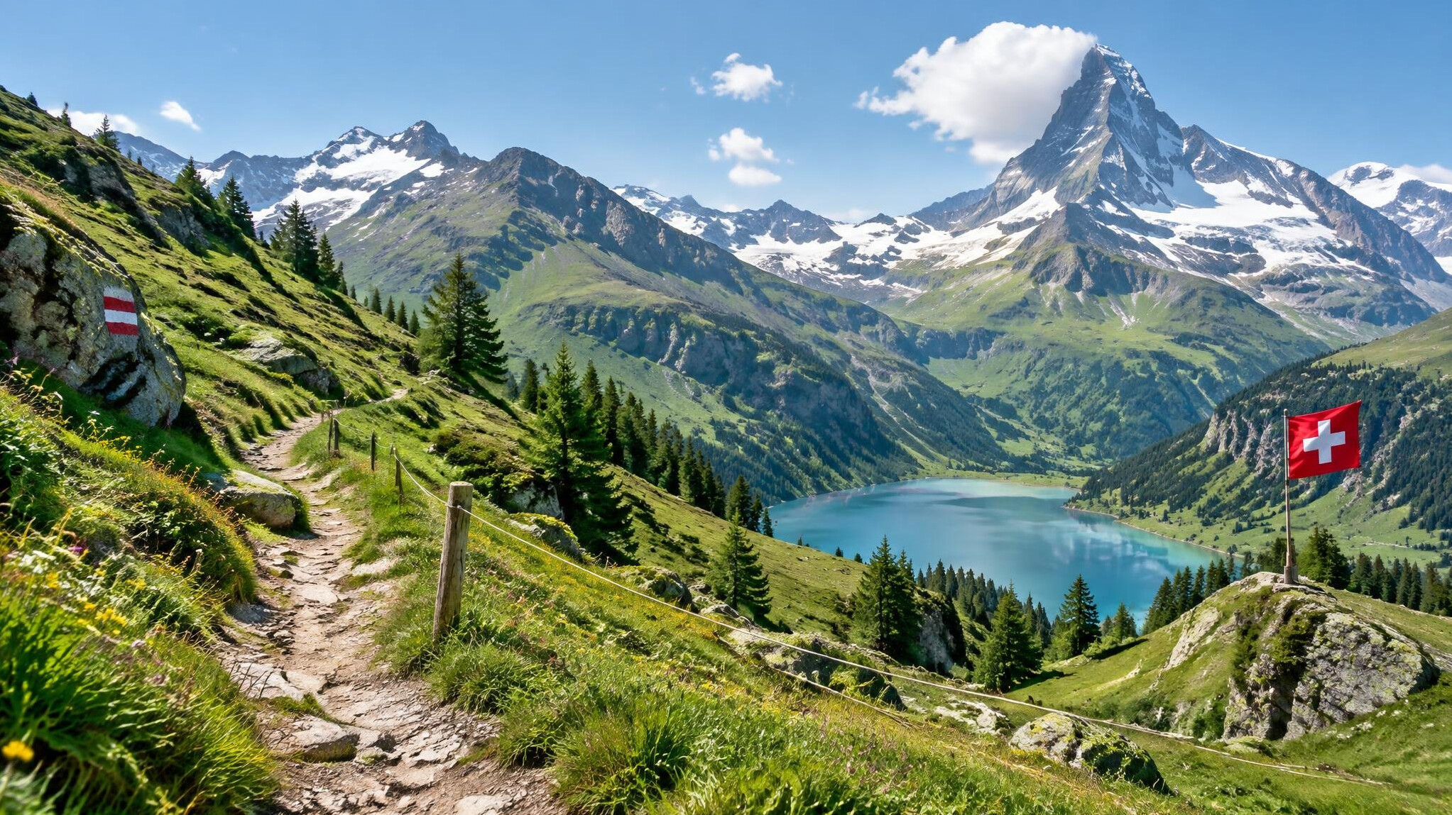 swiss alps landscape